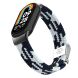 Ремешок Deexe Nylon Bracelet для Xiaomi Mi Smart Band 8 / 9 - Black / White (326026BW). Фото 6 из 6