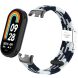 Ремешок Deexe Nylon Bracelet для Xiaomi Mi Smart Band 8 / 9 - Black / White (326026BW). Фото 3 из 6