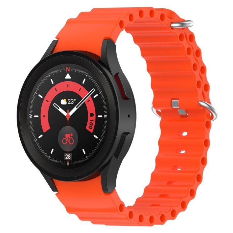 Ремінець Deexe Ocean Strap для Samsung Galaxy Watch 4 / 5 / 6 / 7 / FE (40mm) - Orange: фото 5 з 7
