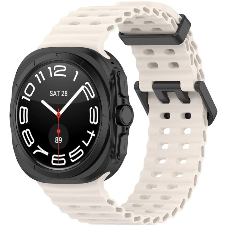 Ремешок Deexe Ocean Strap для Samsung Galaxy Watch Ultra (47mm) / Ultra (2025) - Starlight (358000SL) Ремешок Deexe Ocean Strap для Samsung Galaxy Watch Ultra (47mm) / Ultra (2025) - Starlight: фото 4 из 9