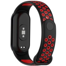 Ремешок Deexe Dual Color для Xiaomi Mi Smart Band 8 / 9 - Black / Red: фото 1 из 7