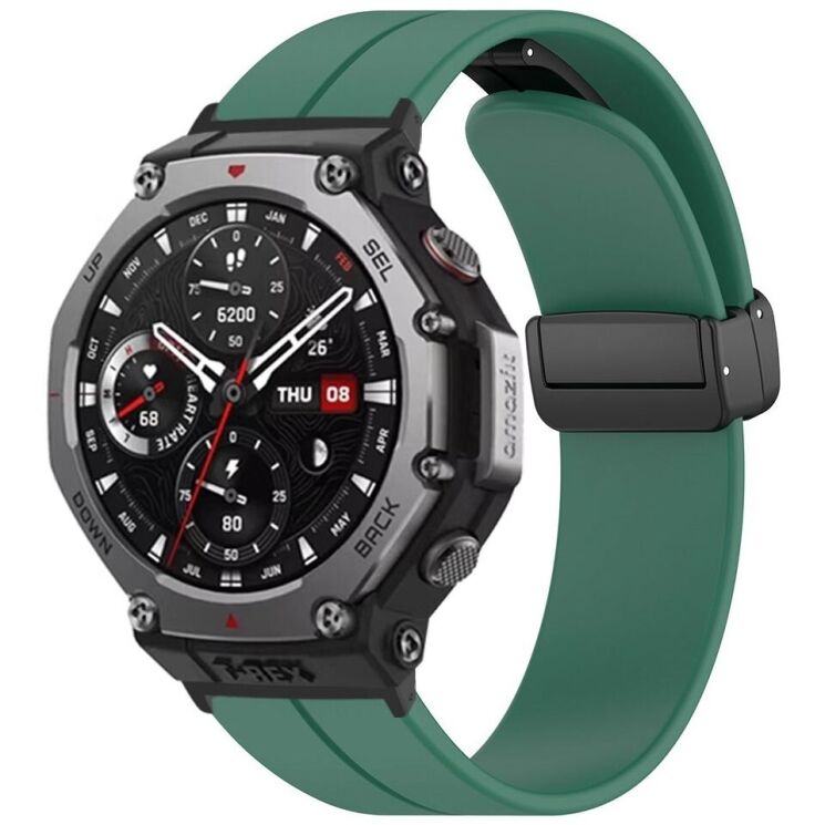 Ремінець Deexe Soft Line для Xiaomi Amazfit T-ReX 3 - Army Green: фото 3 з 3