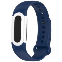 Ремінець Deexe Soft Silicone для Google Fitbit Air - Midnight Blue / White: фото 1 з 8