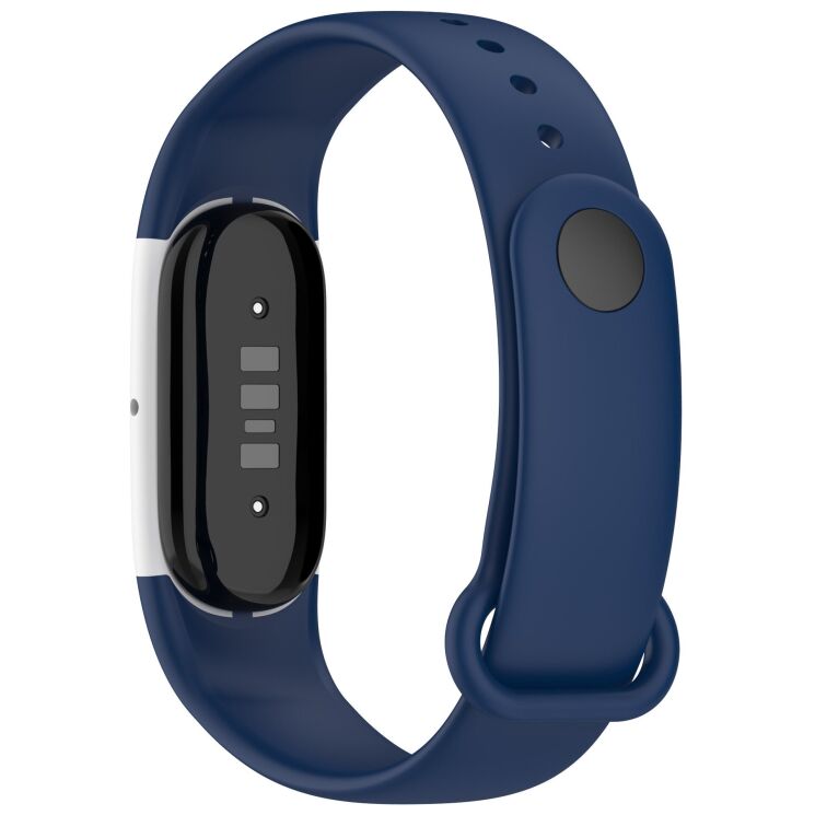 Ремінець Deexe Soft Silicone для Google Fitbit Air - Midnight Blue / White: фото 2 з 8