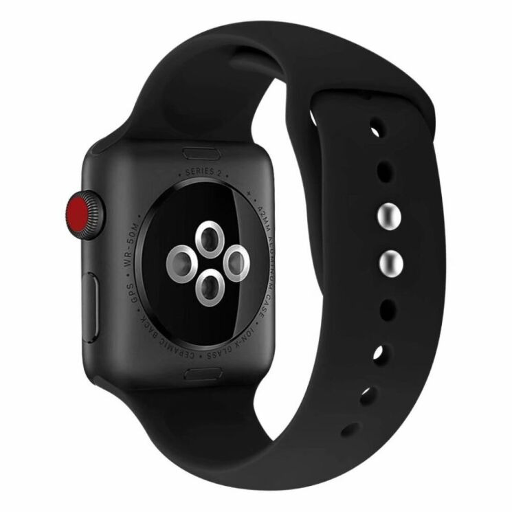 Ремінець Deexe Soft Touch для Apple Watch 46 / 45 / 44 / SE 44 / 42 (Series 1-3) / Ultra / Ultra 2 / Ultra 3 - Black (251332B) Ремінець Deexe Soft Touch для Apple Watch 46 / 45 / 44 / SE 44 / 42 (Series 1-3) / Ultra / Ultra 2 / Ultra 3 - Black: фото 1 з 3