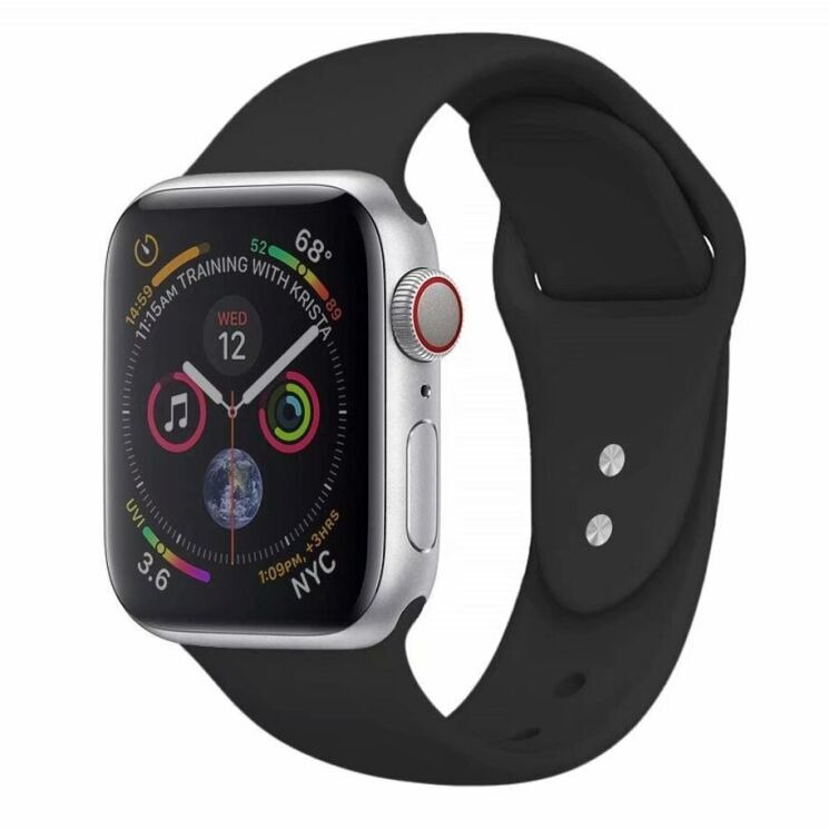 Ремінець Deexe Soft Touch для Apple Watch 46 / 45 / 44 / SE 44 / 42 (Series 1-3) / Ultra / Ultra 2 / Ultra 3 - Black (251332B) Ремінець Deexe Soft Touch для Apple Watch 46 / 45 / 44 / SE 44 / 42 (Series 1-3) / Ultra / Ultra 2 / Ultra 3 - Black: фото 2 з 3