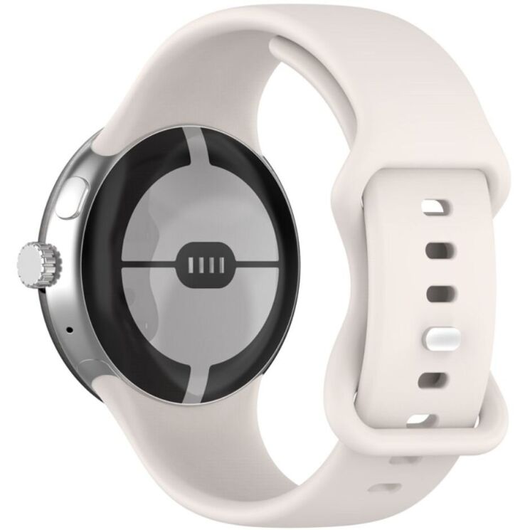 Ремешок Deexe Soft Touch для Google Pixel Watch / Watch 2 / Watch 3 (41mm) - Rock White: фото 1 из 4