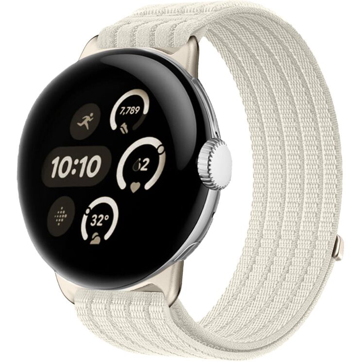 Ремешок Deexe Soft Weave для Google Pixel Watch 4 / 3 / 2 / 1 (41mm) - Starlight: фото 2 из 5