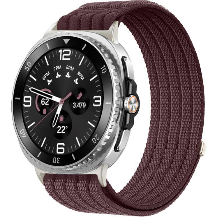 Ремешок Deexe Soft Weave для Samsung Galaxy Watch 8 (40/44mm) / 8 Classic - Plum: фото 2 из 5