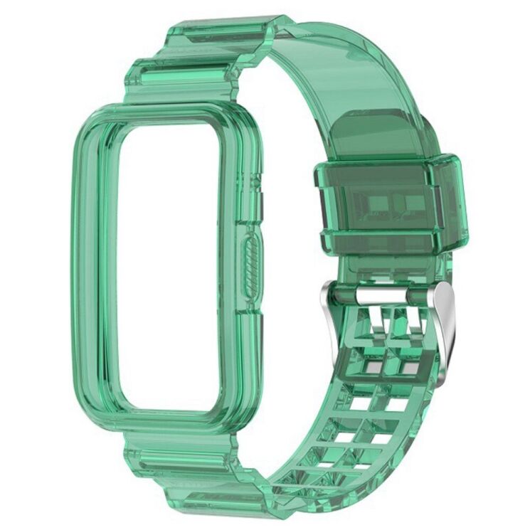 Ремешок Deexe Solid Color для Huawei Watch Fit 2 - Transparent Green: фото 2 из 7