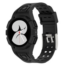 Ремінець Deexe Solid Color для Samsung Galaxy Watch 4 / 5 (40mm) - Black: фото 1 з 6