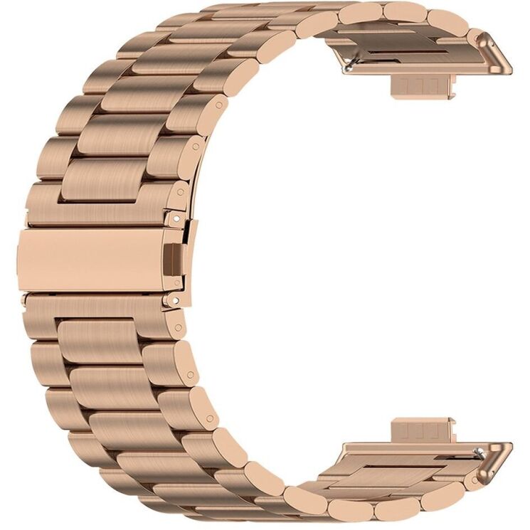 Ремінець Deexe Stainless Steel для Huawei Watch Fit 3 - Rose Gold: фото 2 з 6