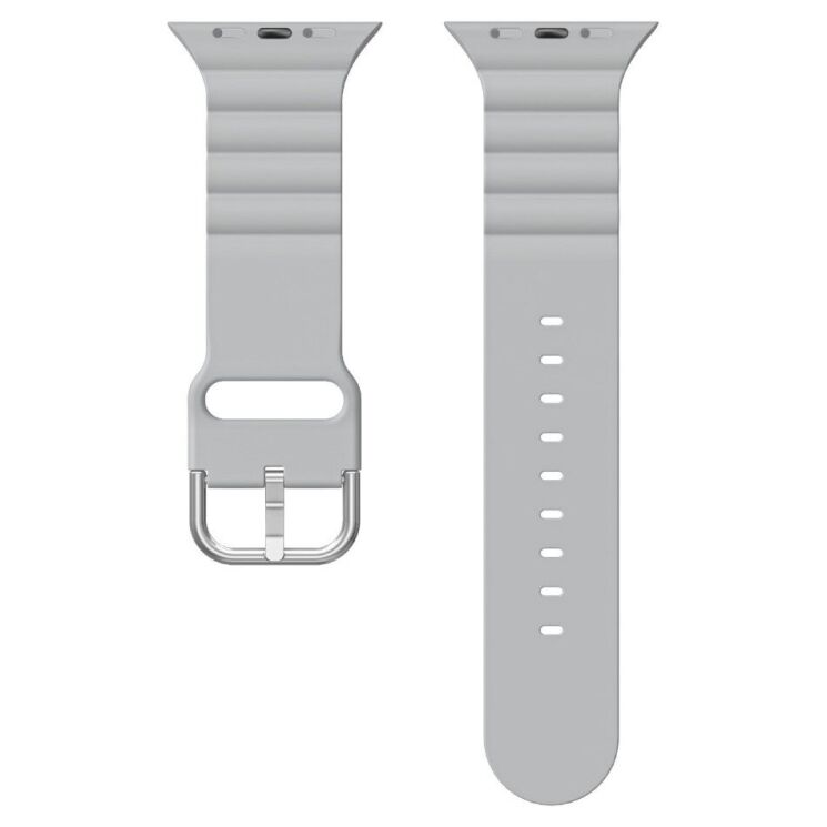 Ремінець Deexe Stripes Series для Apple Watch 42 (Series 10) / 41 / 40 / SE 40 / 38 - Grey: фото 3 з 7
