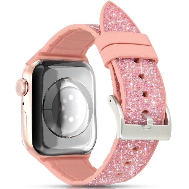 Ремінець KINGXBAR Glitter Series для Apple Watch 42 (Series 10) / 41 / 40 / SE 40 / 38 - Pink: фото 1 з 8