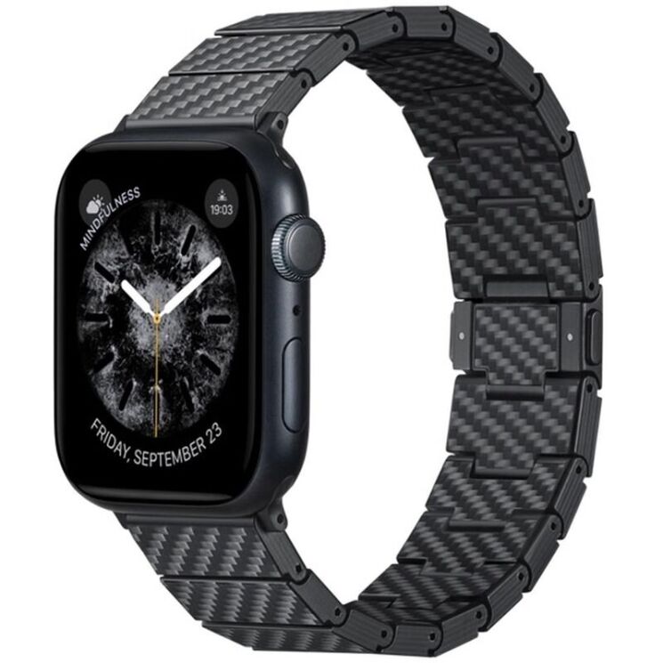 Ремешок Pitaka Carbon Fiber для Apple Watch 46 / 45 / 44 / SE 44 / 42 (Series 1-3) / Ultra / Ultra 2 AWB2307 - Modern: фото 1 из 11