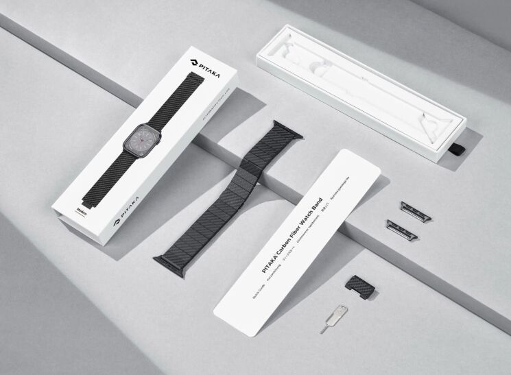 Ремешок Pitaka Carbon Fiber для Apple Watch 46 / 45 / 44 / SE 44 / 42 (Series 1-3) / Ultra / Ultra 2 AWB2307 - Modern: фото 11 из 11