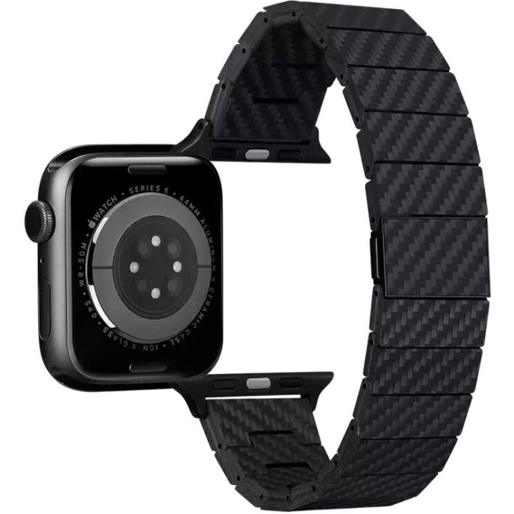 Ремешок Pitaka Carbon Fiber для Apple Watch 46 / 45 / 44 / SE 44 / 42 (Series 1-3) / Ultra / Ultra 2 AWB2307 - Modern: фото 4 из 11