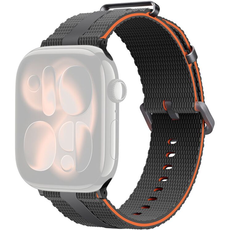 Ремінець Reframe Sport Linear для Apple Watch 42 (Series 10/11) / 41 / 40 / SE 40 / 38 - Grey / Orange: фото 1 з 5
