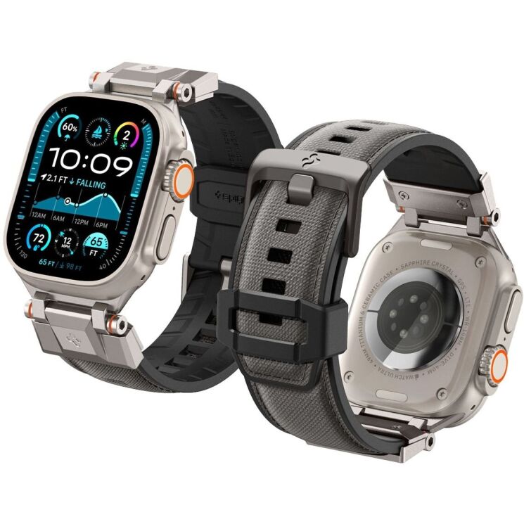 Ремешок Spigen (SGP) DuraPro Armor для Apple Watch 46 / 45 / 44 / SE 44 / 42 (Series 1-3) / Ultra / Ultra 2 - Grey: фото 5 из 16
