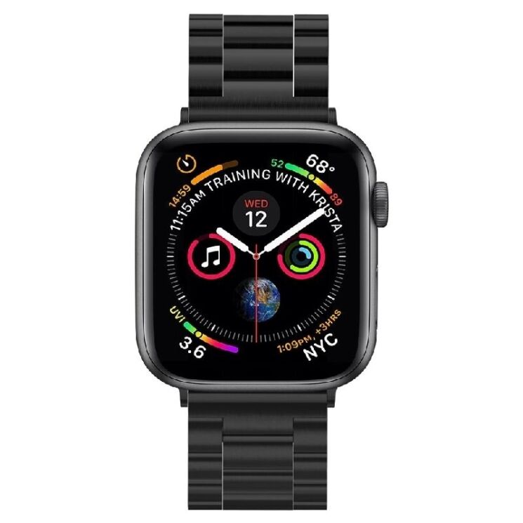 Ремешок Spigen (SGP) Modern Fit для Apple Watch 46 / 45 / 44 / SE 44 / 42 (Series 1-3) / Ultra / Ultra 2 - Black: фото 3 из 10
