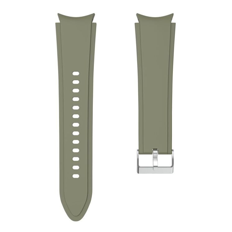 Ремешок UniCase Silicone Strap для Samsung Galaxy Watch 4 Classic (46mm) / Watch 4 Classic (42mm) / Watch 4 (40mm) / Watch 4 (44mm) - Light Army Green: фото 3 из 3
