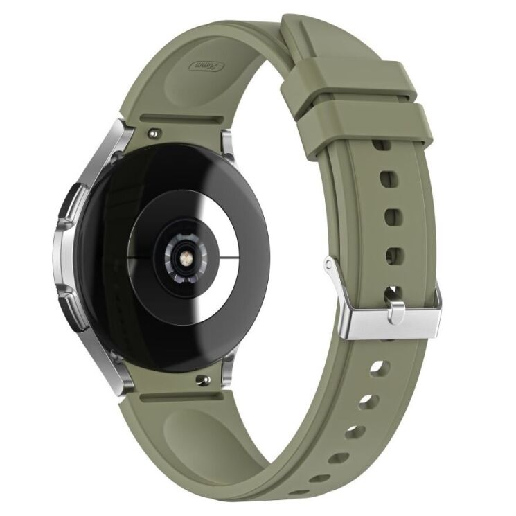 Ремешок UniCase Silicone Strap для Samsung Galaxy Watch 4 Classic (46mm) / Watch 4 Classic (42mm) / Watch 4 (40mm) / Watch 4 (44mm) - Light Army Green: фото 1 из 3