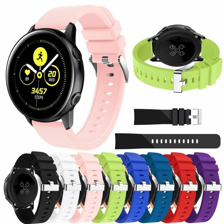Ремінець UniCase Twill Texture для Samsung Watch Active / Active 2 40mm / Active 2 44mm - Dark Blue: фото 4 з 5