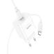 Сетевое зарядное устройство Hoco C76A Pro PD30W + кабель Type-C to Type-C - White (346200W). Фото 3 из 9