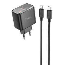 Сетевое зарядное устройство Hoco CS41A 35W + кабель Type-C to Lightning - Black: фото 1 из 10