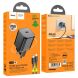 Сетевое зарядное устройство Hoco N40 Mighty 1C PD20W + кабель Type-C to Lightning - Black (346139B). Фото 4 из 6