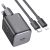 Сетевое зарядное устройство Hoco N40 Mighty 1C PD20W + кабель Type-C to Lightning - Black: фото 1 из 6