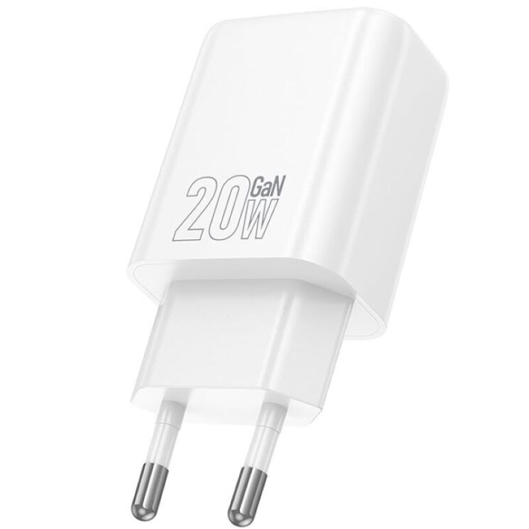 Мережевий зарядний пристрій Hoco N60 PD20W (Type-C) - White: фото 2 з 6