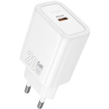 Мережевий зарядний пристрій Hoco N60 PD20W (Type-C) - White: фото 1 з 6