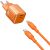 Сетевое зарядное устройство WIWU G025 Cube PD45W (2Type-C) + кабель Type-C to Type-C - Orange: фото 1 из 5