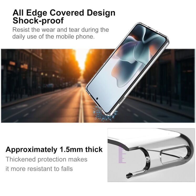 Силиконовый чехол IMAK UX-10 Series для Motorola Edge 70 Max - Transparent (435518T) Силиконовый чехол IMAK UX-10 Series для Motorola Edge 70 Max - Transparent: фото 6 из 9