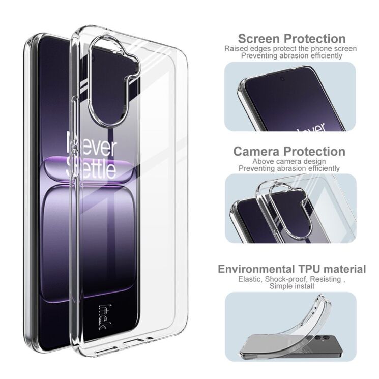 Силіконовий чохол IMAK UX-10 Series для OnePlus Nord CE 5 / Ace 5 Racing - Transparent: фото 5 з 7