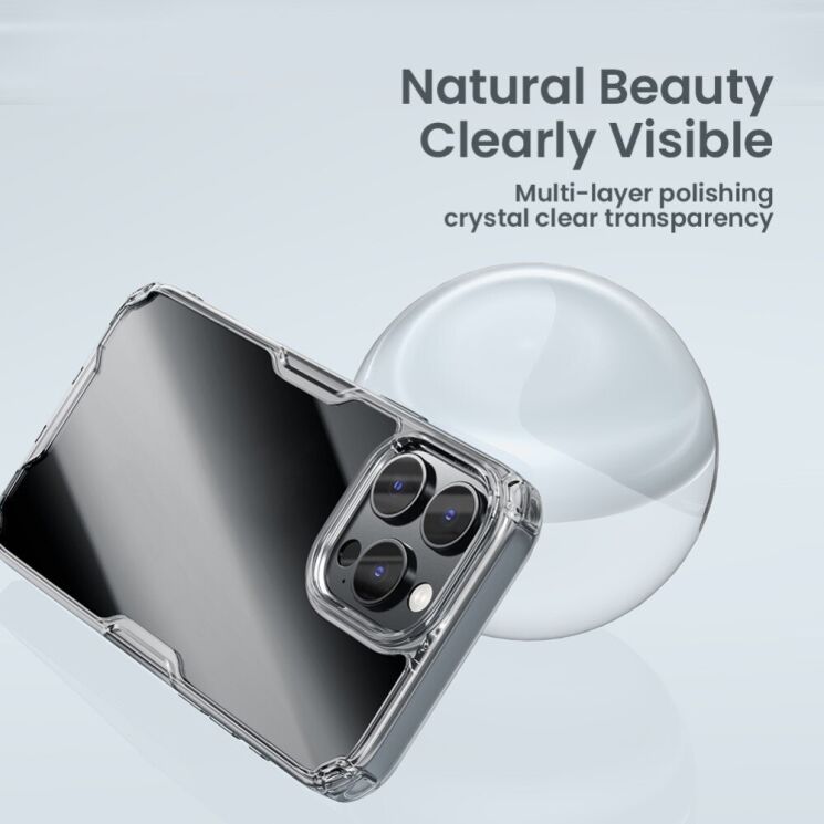 Силіконовий чохол NILLKIN Nature TPU Pro для Apple iPhone 16 Pro - Transparent: фото 7 з 14