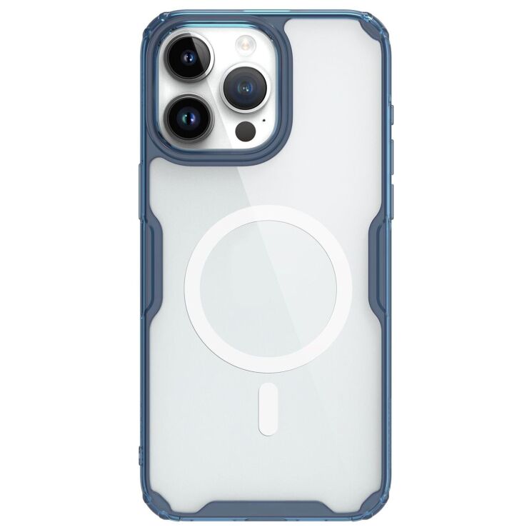 Силиконовый чехол NILLKIN Nature TPU Pro Magnetic для Apple iPhone 15 Pro Max - Blue: фото 1 из 20