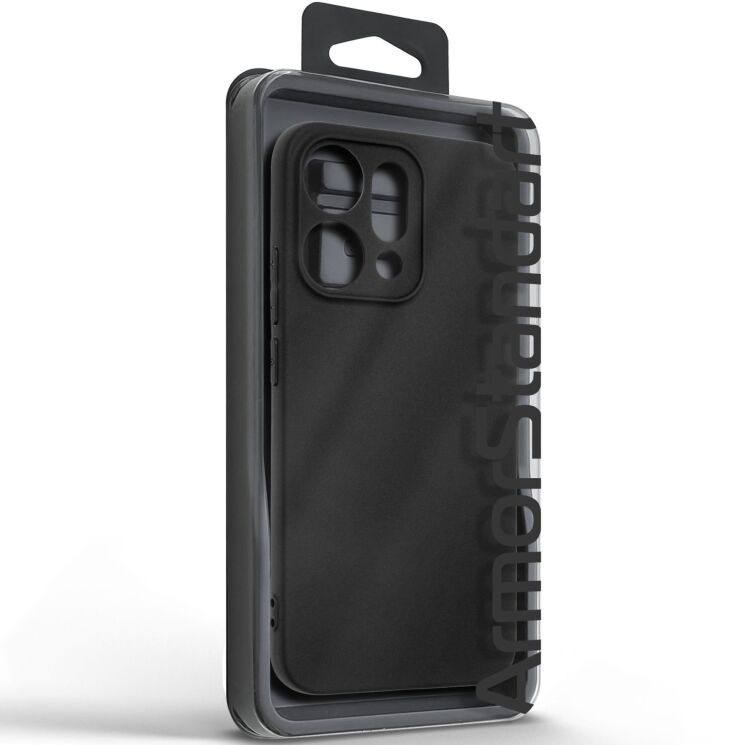 Силиконовый (TPU) чехол ArmorStandart Matte Slim Fit для OPPO Reno 14 5G - Black: фото 3 из 5