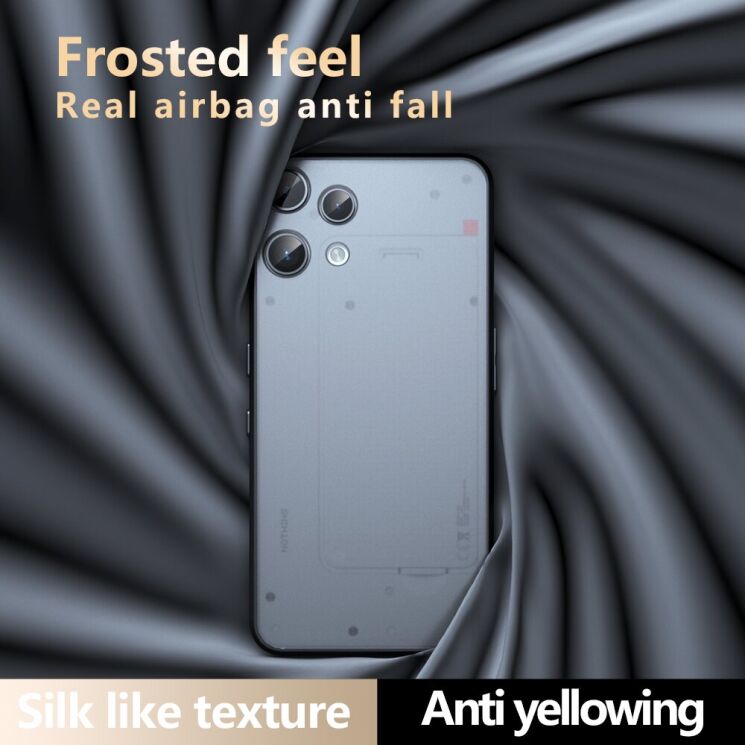 Силіконовий (TPU) чохол Deexe Matte Case для Nothing Phone (3a) Lite - Black: фото 8 з 11