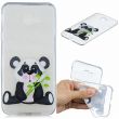 Силиконовый (TPU) чехол Deexe Pretty Glossy для Samsung Galaxy J4+ (J415) - Panda Holding Bamboo (201535A)