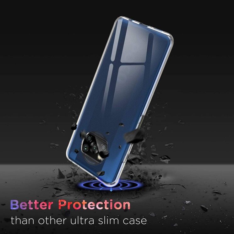 Силиконовый (TPU) чехол Deexe UltraThin для Xiaomi Poco X3 / Poco X3 Pro - Transparent: фото 3 из 5