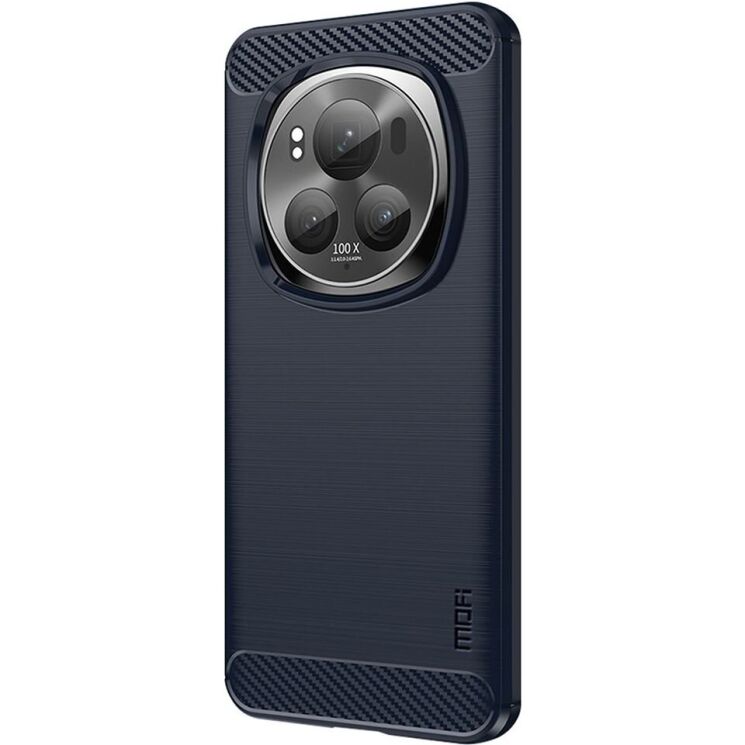 Силиконовый (TPU) чехол MOFI Carbon Fiber для Honor Magic 6 Pro - Blue: фото 2 из 9