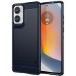 Силиконовый (TPU) чехол MOFI Carbon Fiber для Motorola Moto G85 - Blue (357022L)
