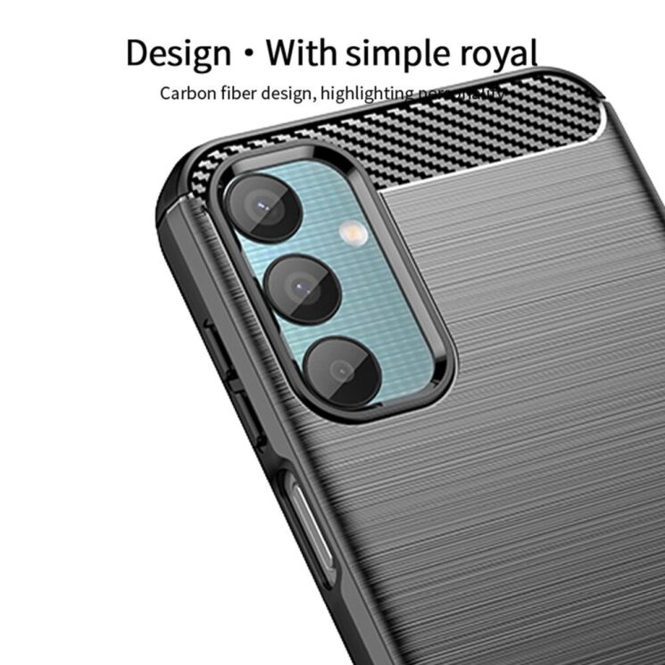 Силиконовый (TPU) чехол MOFI Carbon Fiber для Samsung Galaxy M15 (M156) - Black: фото 5 из 11