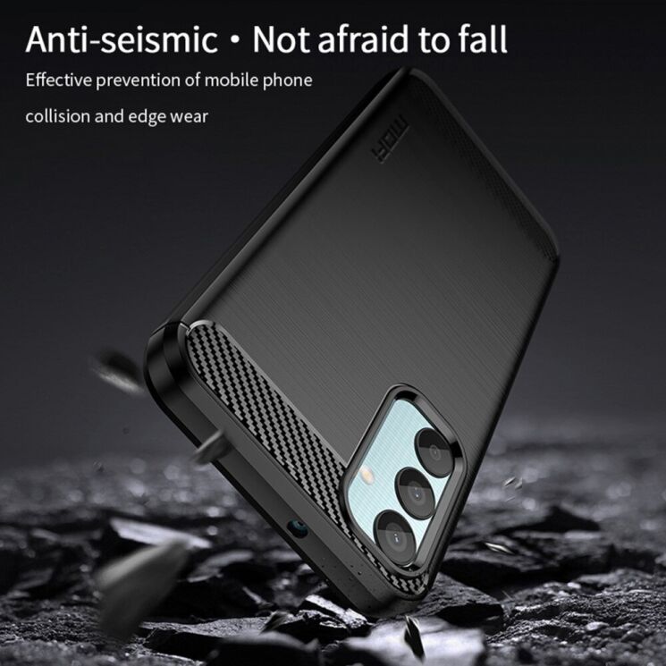 Силиконовый (TPU) чехол MOFI Carbon Fiber для Samsung Galaxy M15 (M156) - Black: фото 6 из 11
