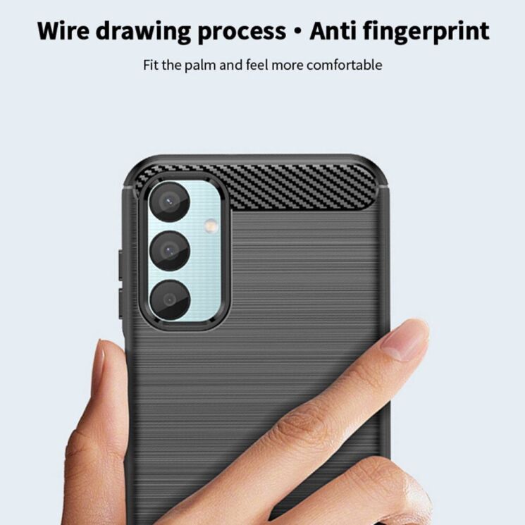 Силиконовый (TPU) чехол MOFI Carbon Fiber для Samsung Galaxy M15 (M156) - Black: фото 8 из 11
