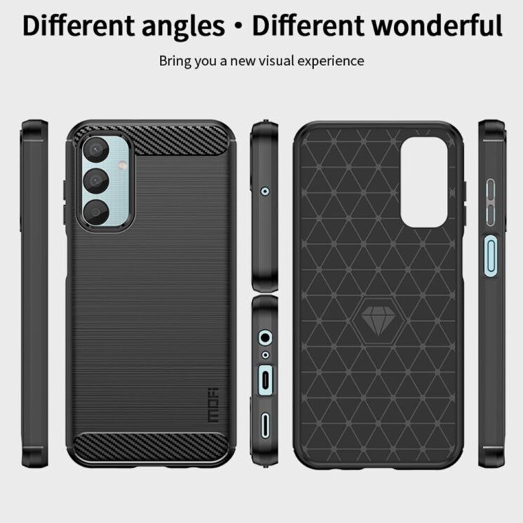 Силиконовый (TPU) чехол MOFI Carbon Fiber для Samsung Galaxy M15 (M156) - Black: фото 10 из 11