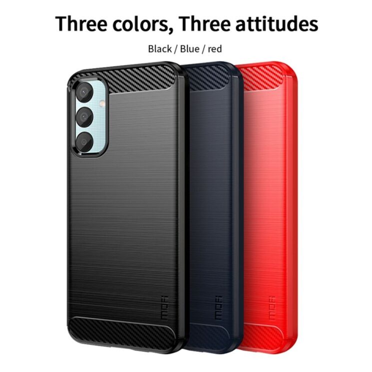 Силиконовый (TPU) чехол MOFI Carbon Fiber для Samsung Galaxy M15 (M156) - Black: фото 9 из 11