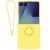 Силиконовый (TPU) чехол с кольцом Deexe Color Shell (FF) для Samsung Galaxy Flip 8 - Yellow: фото 1 из 5